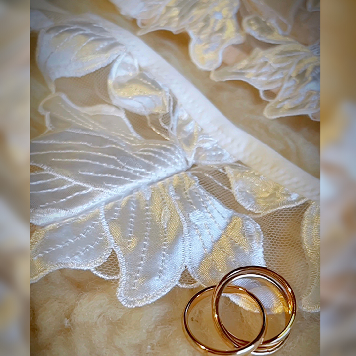 encaje floral blanco textura lenceria novia premium